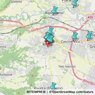 Mappa Via Monte Grappa, 10098 Rivoli TO, Italia (1.725)