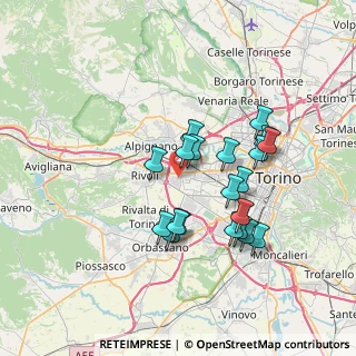 Mappa Via Chivasso, 10098 Rivoli TO, Italia (6.3745)