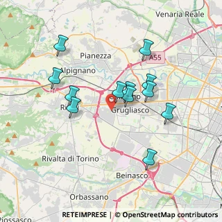 Mappa Via Chivasso, 10098 Rivoli TO, Italia (3.36)