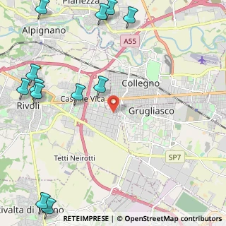 Mappa Via Chivasso, 10098 Rivoli TO, Italia (3.31167)