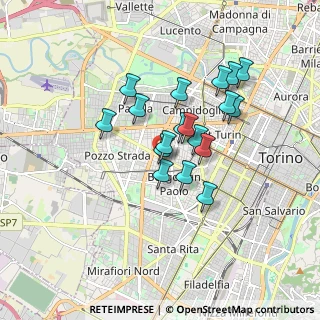 Mappa Via Fabbriche, 10141 Torino TO, Italia (1.38778)