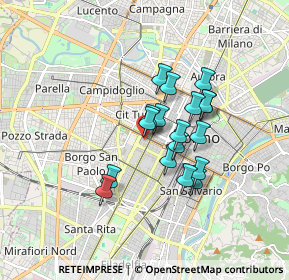 Mappa Via Luigi Leonardo Colli, 10128 Torino TO, Italia (1.28333)