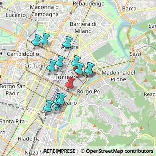 Mappa Via Po 45 Torino, 10123 Torino TO, Italia (1.53857)