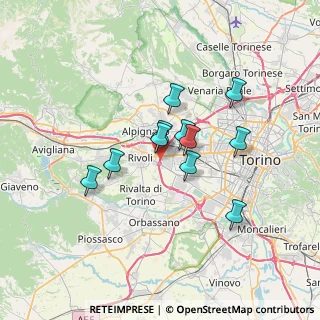 Mappa Via Biella 61 Uffici&Sede Operativa Area Nord Ovest, 10098 Rivoli TO, Italia (5.31091)