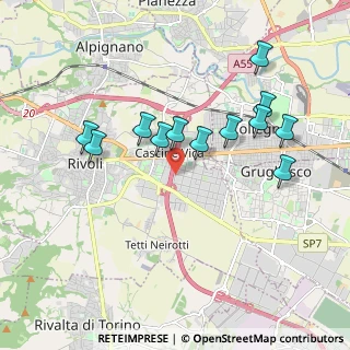 Mappa Via Biella 61 Uffici&Sede Operativa Area Nord Ovest, 10098 Rivoli TO, Italia (1.8125)