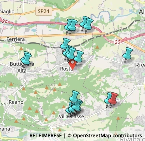 Mappa Viale XXV Aprile, 10090 Rosta TO, Italia (1.945)