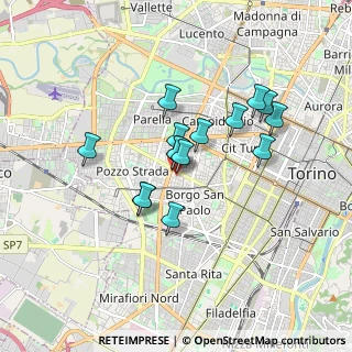 Mappa Via Sestriere, 10141 Torino TO, Italia (1.36467)