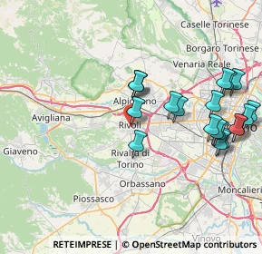 Mappa Via F. Petrarca, 10098 Rivoli TO, Italia (8.5585)