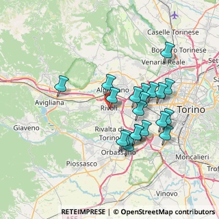 Mappa Via Petrarca Francesco, 10098 Rivoli TO, Italia (6.6105)