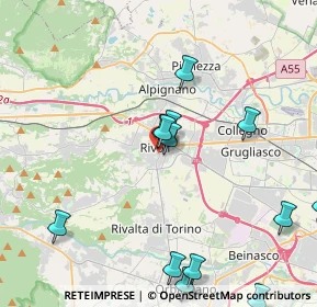 Mappa Via F. Petrarca, 10098 Rivoli TO, Italia (4.91714)