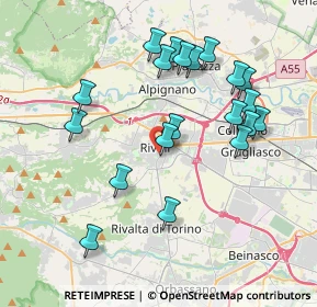 Mappa Via F. Petrarca, 10098 Rivoli TO, Italia (3.862)