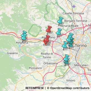 Mappa Via Don G. Peretti, 10098 Rivoli TO, Italia (7.69846)