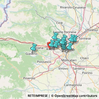 Mappa Via Don G. Peretti, 10098 Rivoli TO, Italia (8.86667)