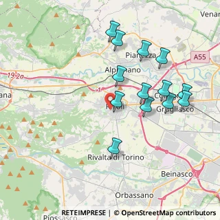 Mappa Via Don G. Peretti, 10098 Rivoli TO, Italia (3.85385)