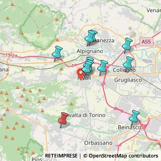 Mappa Via Don G. Peretti, 10098 Rivoli TO, Italia (3.51455)