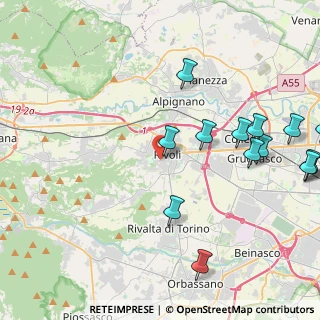 Mappa Via Don G. Peretti, 10098 Rivoli TO, Italia (5.38786)