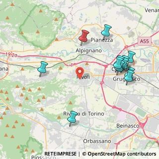 Mappa Via Don G. Peretti, 10098 Rivoli TO, Italia (4.60417)