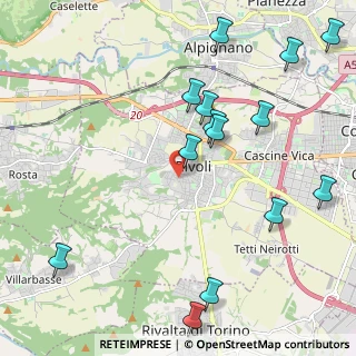 Mappa Via Don G. Peretti, 10098 Rivoli TO, Italia (2.58643)
