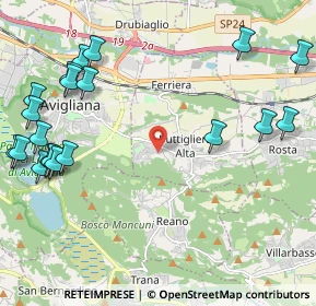 Mappa Corso Laghi, 10090 Buttigliera Alta TO, Italia (2.881)