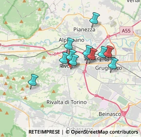 Mappa Viale Colli, 10098 Rivoli TO, Italia (2.58083)