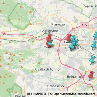 Mappa Via Leo Colombo, 10098 Rivoli TO, Italia (5.32667)