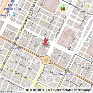 Mappa Via San Quintino, 31, 10121 Torino, Torino (Piemonte)