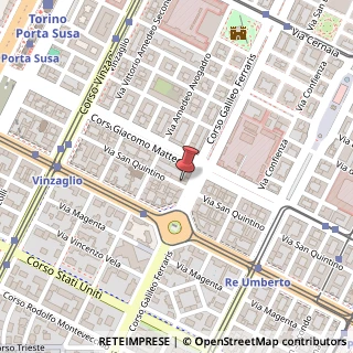 Mappa Via San Quintino, 28, 10121 Torino, Torino (Piemonte)
