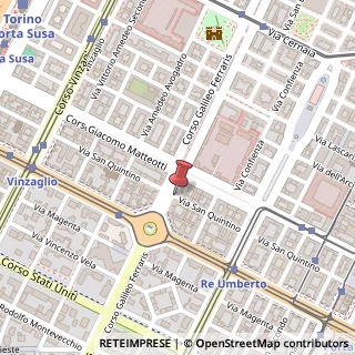 Mappa Via San Quintino, 27/A, 10121 Torino, Torino (Piemonte)