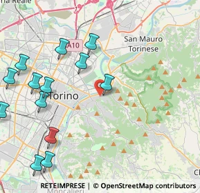 Mappa Strada Comunale del Lauro, 10132 Torino TO, Italia (5.26308)