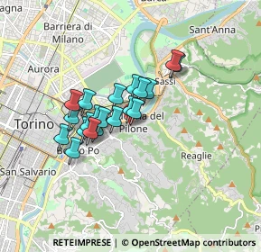 Mappa Strada Comunale del Lauro, 10132 Torino TO, Italia (1.2375)