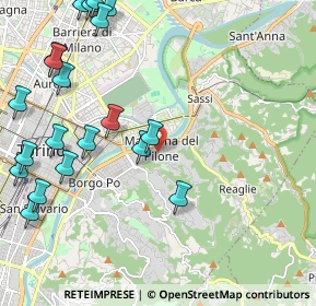 Mappa Strada Comunale del Lauro, 10132 Torino TO, Italia (2.7975)