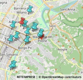 Mappa Strada Comunale del Lauro, 10132 Torino TO, Italia (2.06133)