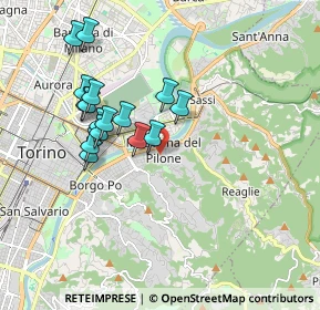 Mappa Strada Comunale del Lauro, 10132 Torino TO, Italia (1.69625)