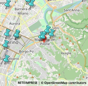 Mappa Strada Comunale del Lauro, 10132 Torino TO, Italia (2.79933)