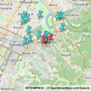 Mappa Strada Comunale del Lauro, 10132 Torino TO, Italia (1.63706)