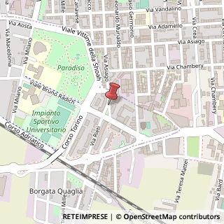 Mappa Via Rieti,  42, 10095 Grugliasco, Torino (Piemonte)