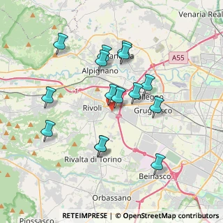 Mappa Corso Luigi Einaudi, 10098 Rivoli TO, Italia (3.53733)