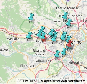 Mappa Corso Luigi Einaudi, 10098 Rivoli TO, Italia (6.21706)