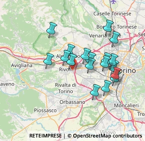 Mappa Corso Luigi Einaudi, 10098 Rivoli TO, Italia (6.32389)