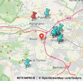 Mappa Corso Luigi Einaudi, 10098 Rivoli TO, Italia (3.32636)