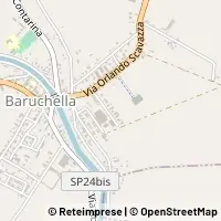 Mapa Giacciano con Baruchella