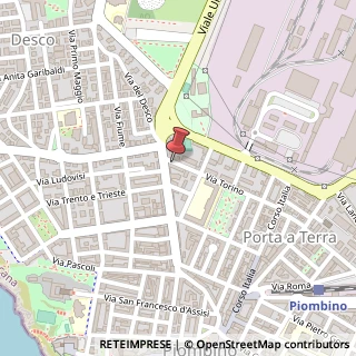 Mappa Via Torino, 39, 57025 Piombino, Livorno (Toscana)