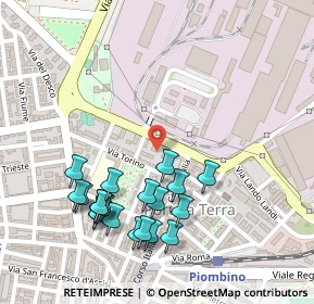 Mappa Via Torino, 57025 Piombino LI, Italia (0.277)