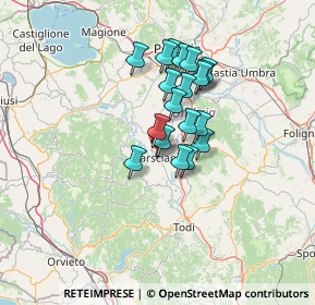 Mappa Via Ticino, 06055 Marsciano PG, Italia (9.9485)
