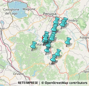 Mappa Via Martio Bulgarelli, 06055 Marsciano PG, Italia (9.34944)