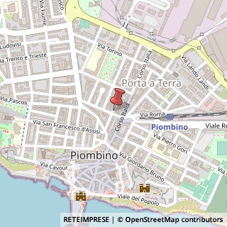 Mappa Via Benvenuto Cellini, 34, 57025 Piombino, Livorno (Toscana)