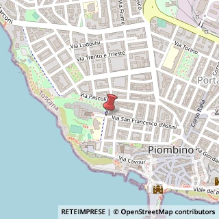 Mappa Via Padre Giustino Senni, 57025 Piombino LI, Italia, 57025 Piombino, Livorno (Toscana)