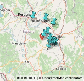 Mappa Via del Macchione, 06031 Bevagna PG, Italia (8.81538)