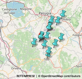 Mappa Zona industriale loc. torre sapienza, 06055 Marsciano PG, Italia (9.54882)