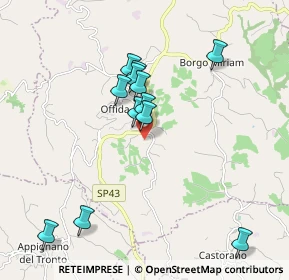 Mappa Via A. de Gasperi, 63073 Offida AP, Italia (1.8475)